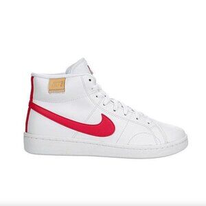 Nike Court Royale Sneaker White Red High Tops Size 9